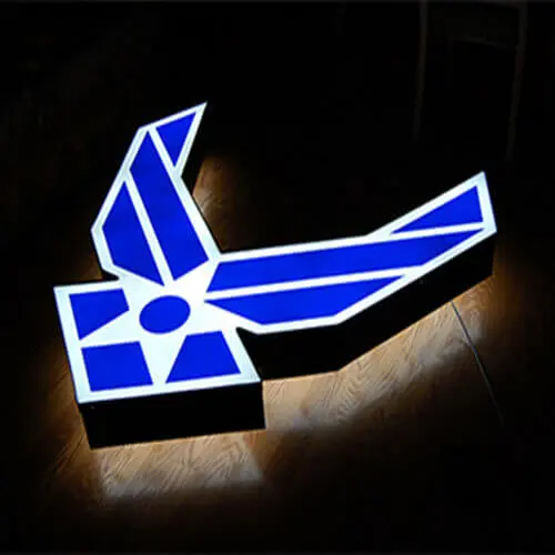 front and backlit usa air force logo